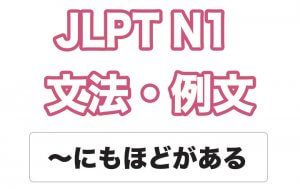 【JLPT N1】文法・例文:〜にもほどがある