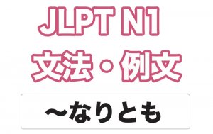 【JLPT N1】文法・例文:〜なりとも