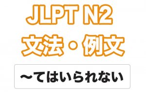 【JLPT N2】文法・例文:〜てはいられない