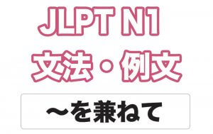 【JLPT N1】文法・例文:〜を兼ねて