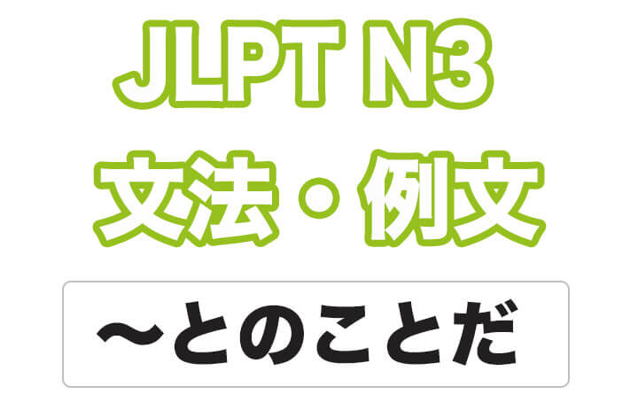【JLPT N３】文法・例文：〜とのことだ