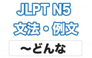 【JLPT N5】文法・例文:どんな