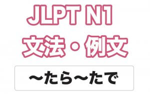 【JLPT N１】文法・例文：〜たら〜たで