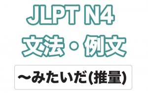 【JLPT N4】文法・例文:〜みたいだ(推量)