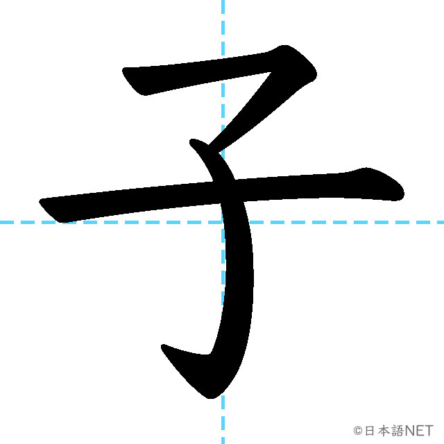 【JLPT N5漢字】「子」の意味・読み方・書き順
