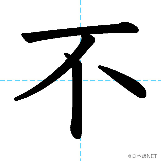 【JLPT N4漢字】「不」の意味・読み方・書き順