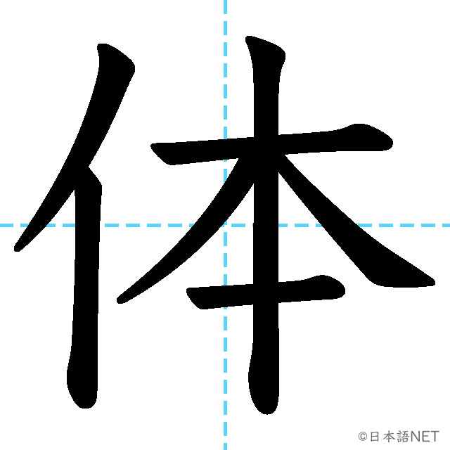 【JLPT N4漢字】「体」の意味・読み方・書き順