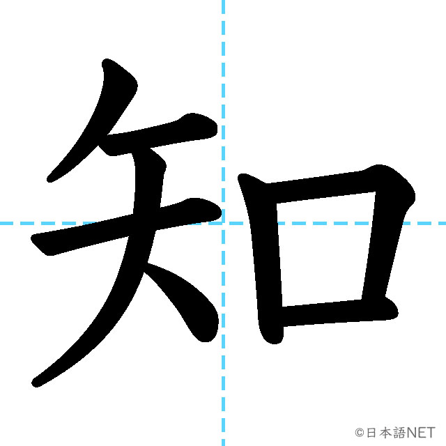 【JLPT N4漢字】「知」の意味・読み方・書き順