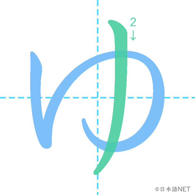 ひらがな「ゆ」の書き順 - 日本語NET