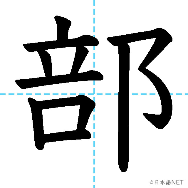 【JLPT N4漢字】「部」の意味・読み方・書き順