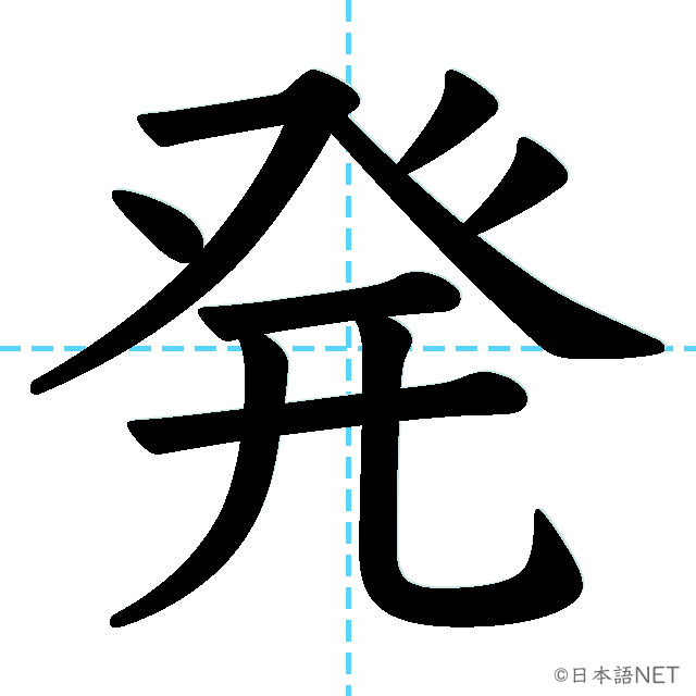 【JLPT N4漢字】「発」の意味・読み方・書き順