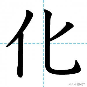 【JLPT N3漢字】「化」の意味・読み方・書き順
