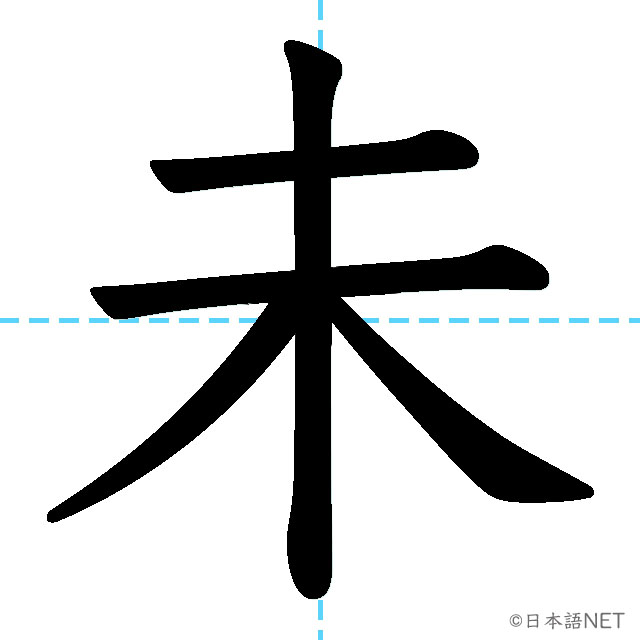 【JLPT N3漢字】「未」の意味・読み方・書き順