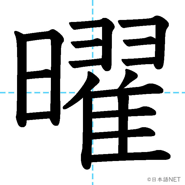 【JLPT N4漢字】「曜」の意味・読み方・書き順
