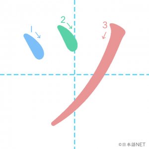 カタカナ「ツ」の書き順