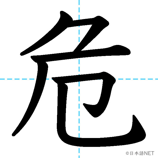 【JLPT N3漢字】「危」の意味・読み方・書き順