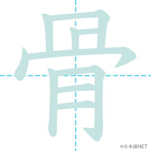 漢字「骨」の書き順