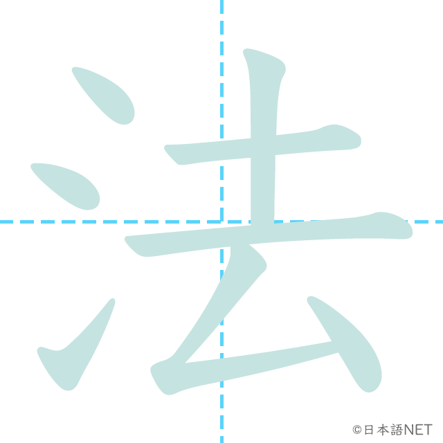 漢字「法」の書き順