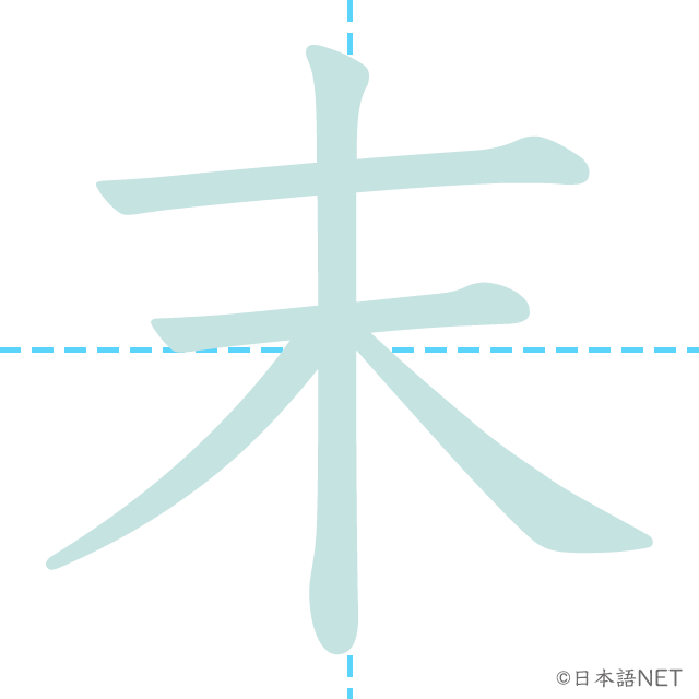 漢字「末」の書き順
