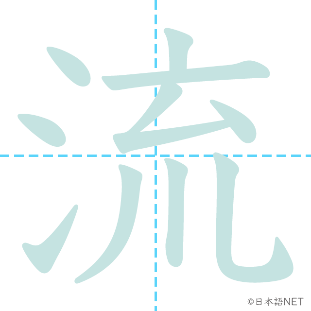 漢字「流」の書き順
