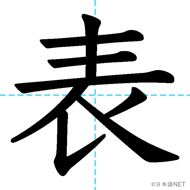 【JLPT N3漢字】「表」の意味・読み方・書き順