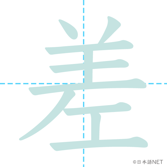 漢字「差」の書き順