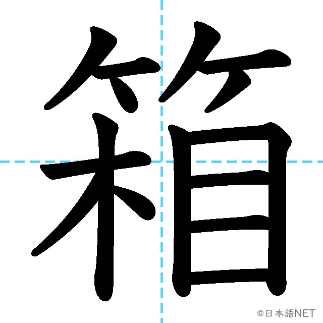 【JLPT N3漢字】「箱」の意味・読み方・書き順