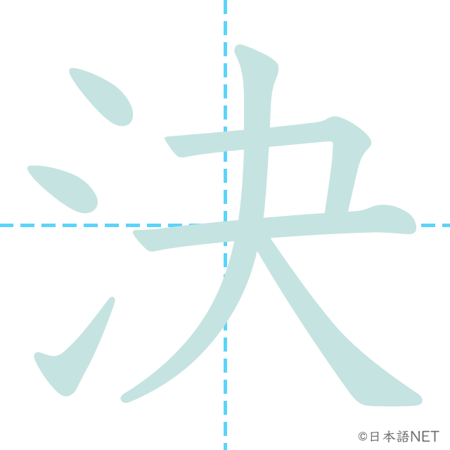 漢字「決」の書き順
