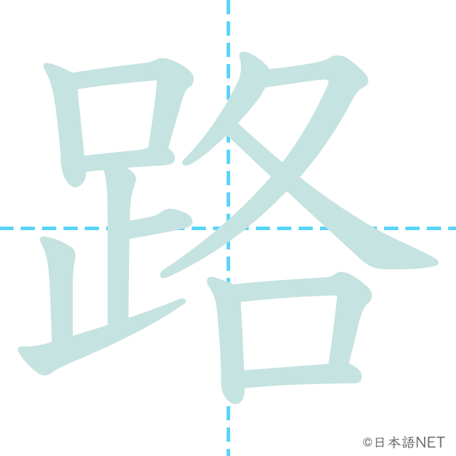 漢字「路」の書き順