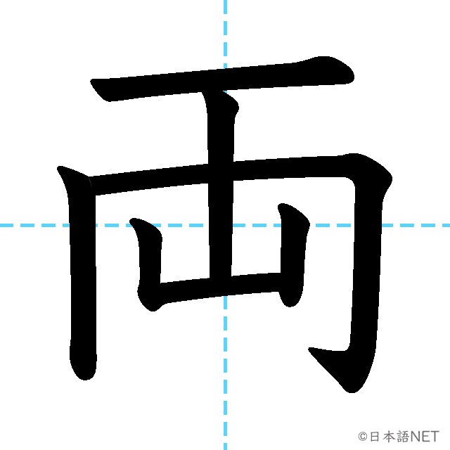 【JLPT N3漢字】「両」の意味・読み方・書き順