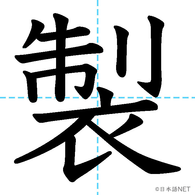 【JLPT N3漢字】「製」の意味・読み方・書き順