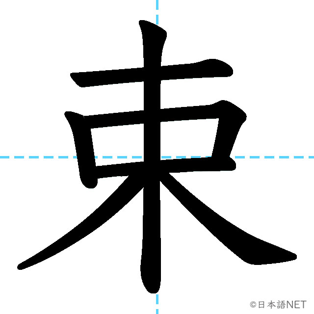【JLPT N3漢字】「束」の意味・読み方・書き順