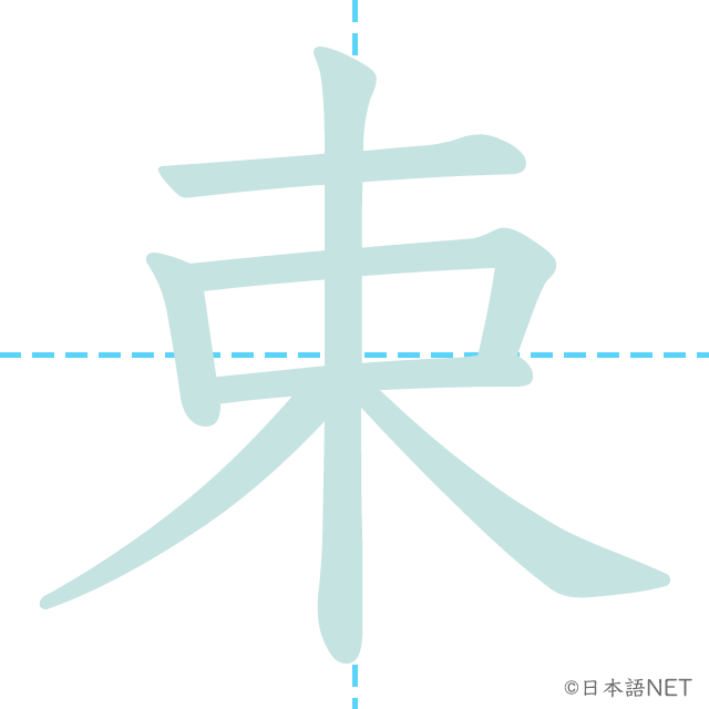 漢字「束」の書き順