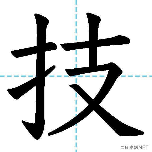 【JLPT N3漢字】「技」の意味・読み方・書き順