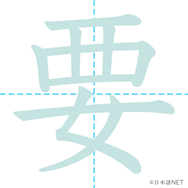 漢字「要」の書き順