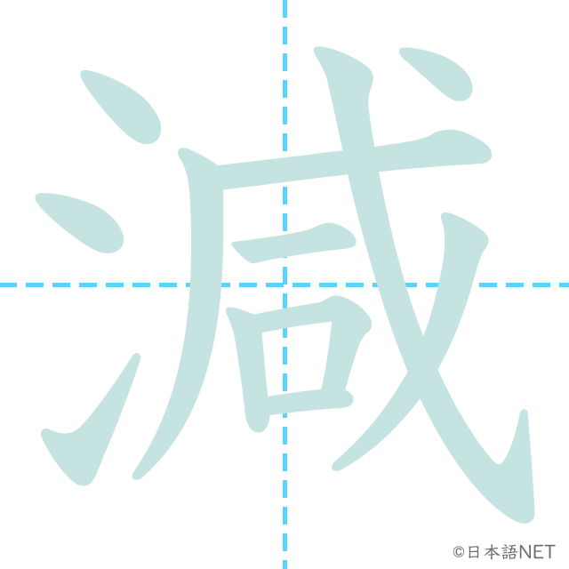 漢字「減」の書き順