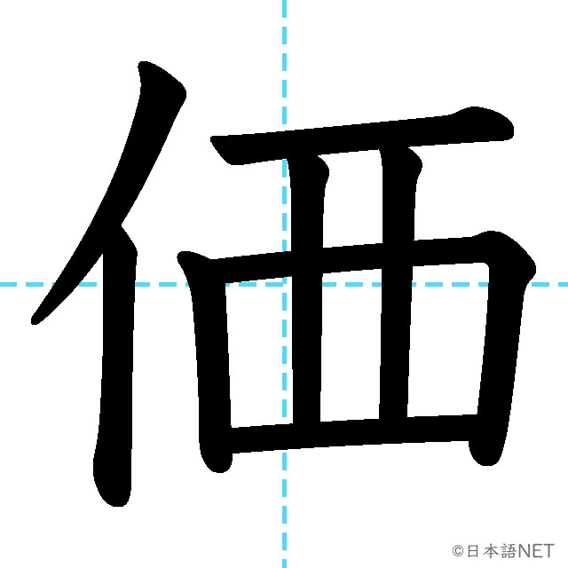 【JLPT N3漢字】「価」の意味・読み方・書き順
