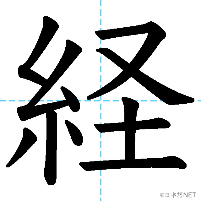【JLPT N3漢字】「経」の意味・読み方・書き順
