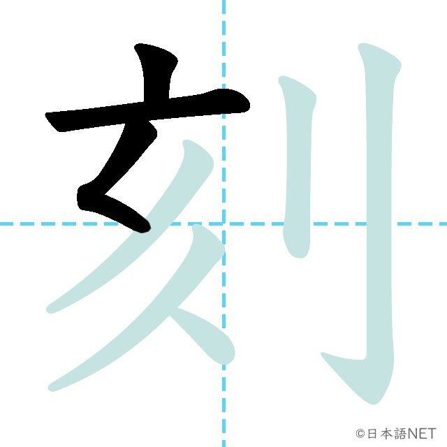 【JLPT N2漢字】「刻」の意味・読み方・書き順 - 日本語NET