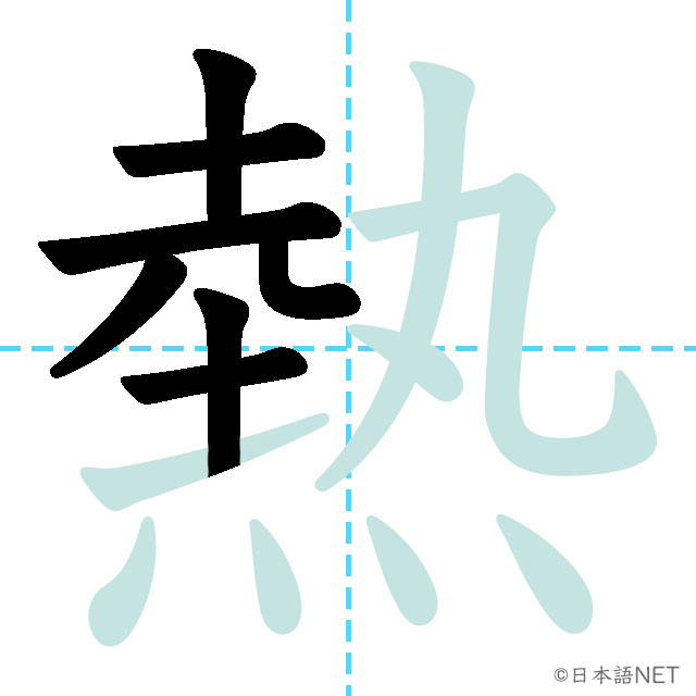 【JLPT N3漢字】「熱」の意味・読み方・書き順