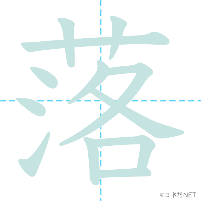 漢字「落」の書き順