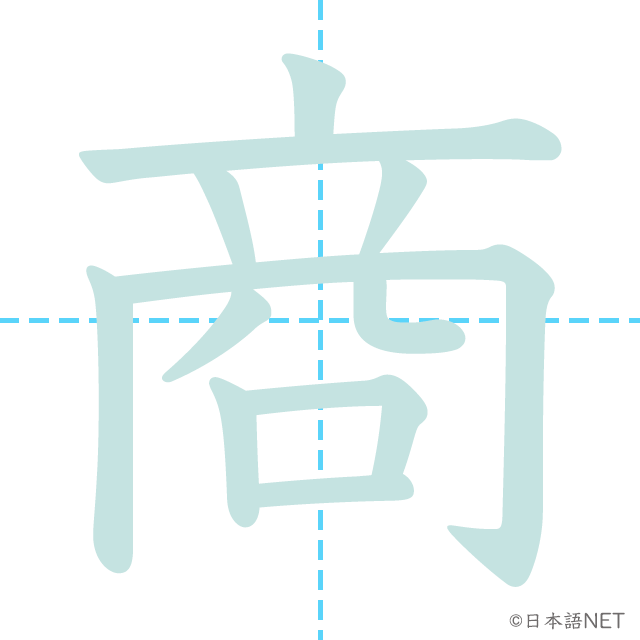 漢字「商」の書き順