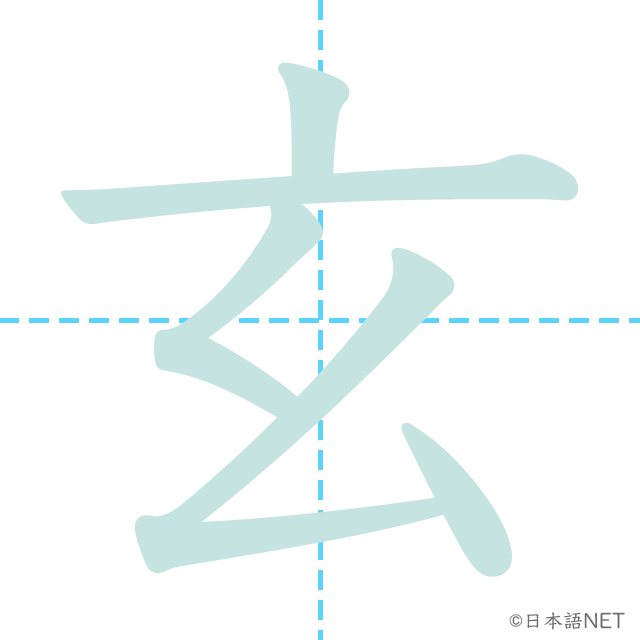 漢字「玄」の書き順