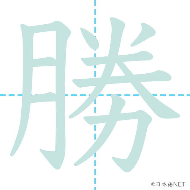 漢字「勝」の書き順