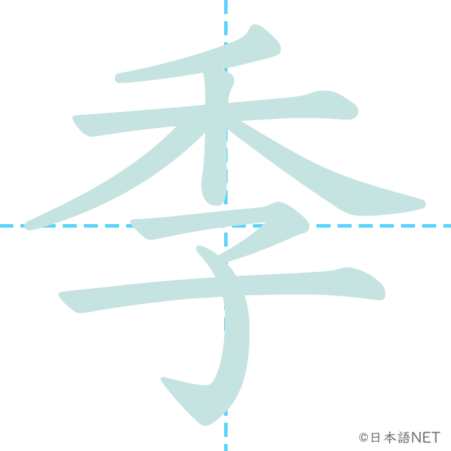漢字「季」の書き順