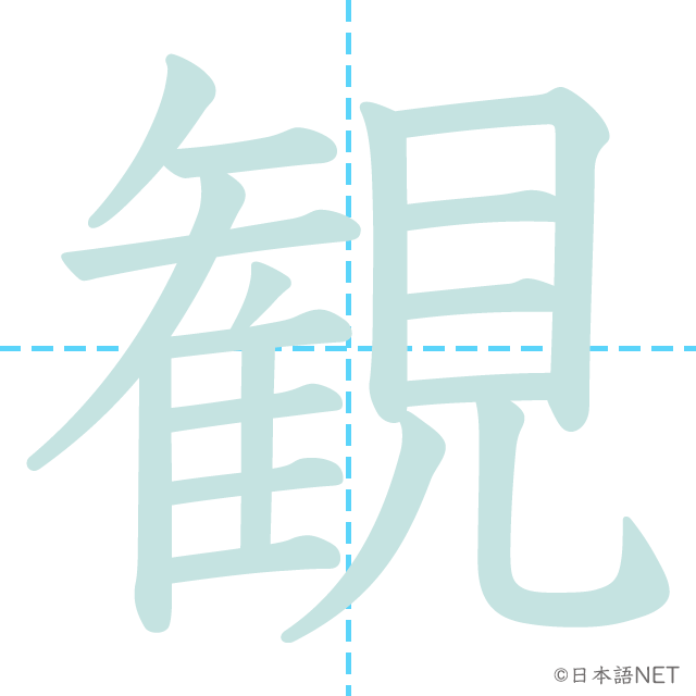 漢字「観」の書き順