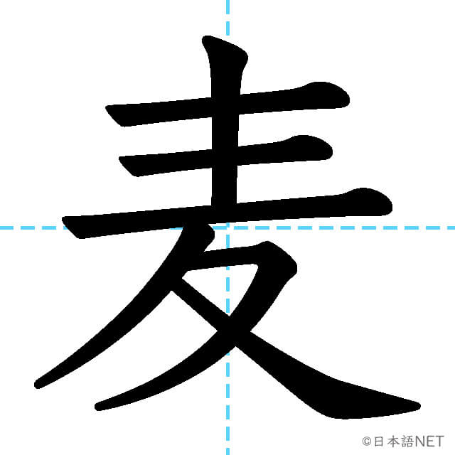 【JLPT N2漢字】「麦」の意味・読み方・書き順