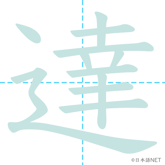 漢字「達」の書き順