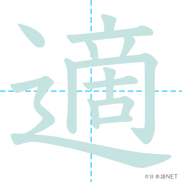 漢字「適」の書き順
