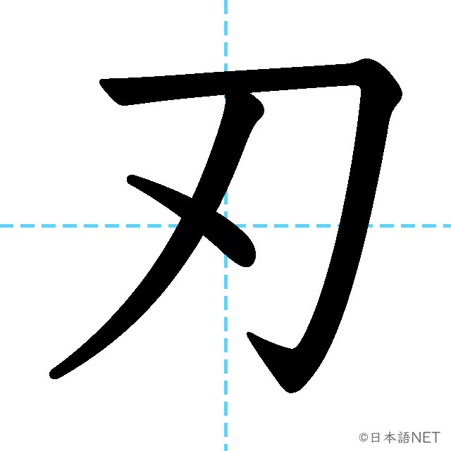 【JLPT N1漢字】「刃」の意味・読み方・書き順